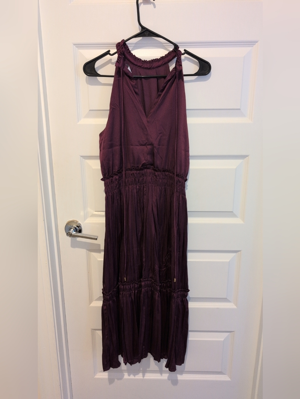 Nicole Miller Plum Halter Maxi Dress